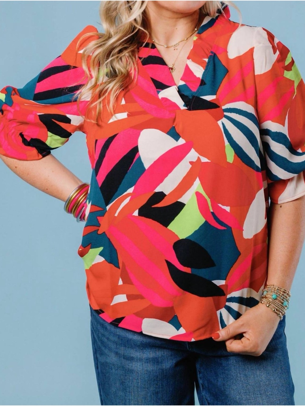 Michelle McDowell Bombshell Blooms Multi Julie Top